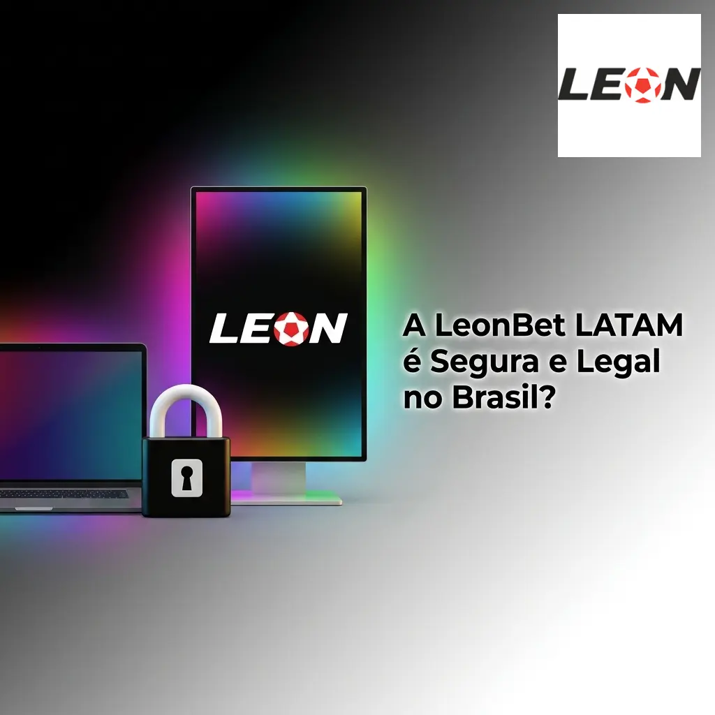 Logotipo da LeonBet LATAM com símbolo de segurança e licença legal para apostas online no Brasil