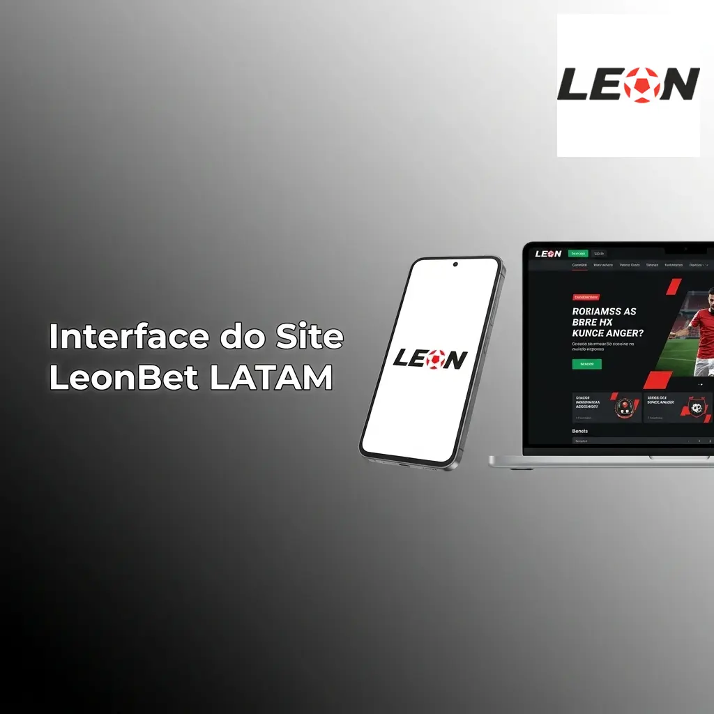 Interface do site LeonBet LATAM com barra de navegação para apostas esportivas, cassino e promoções